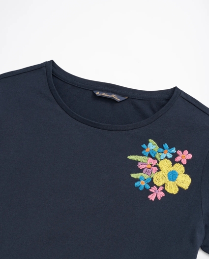 Floral-Embroidered T-Shirt, image 2