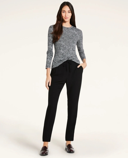 Tweed Print Long-Sleeve T-Shirt, image 2