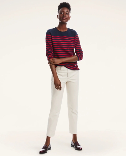 Cotton Mariner Stripe Long Sleeve Tee, image 2