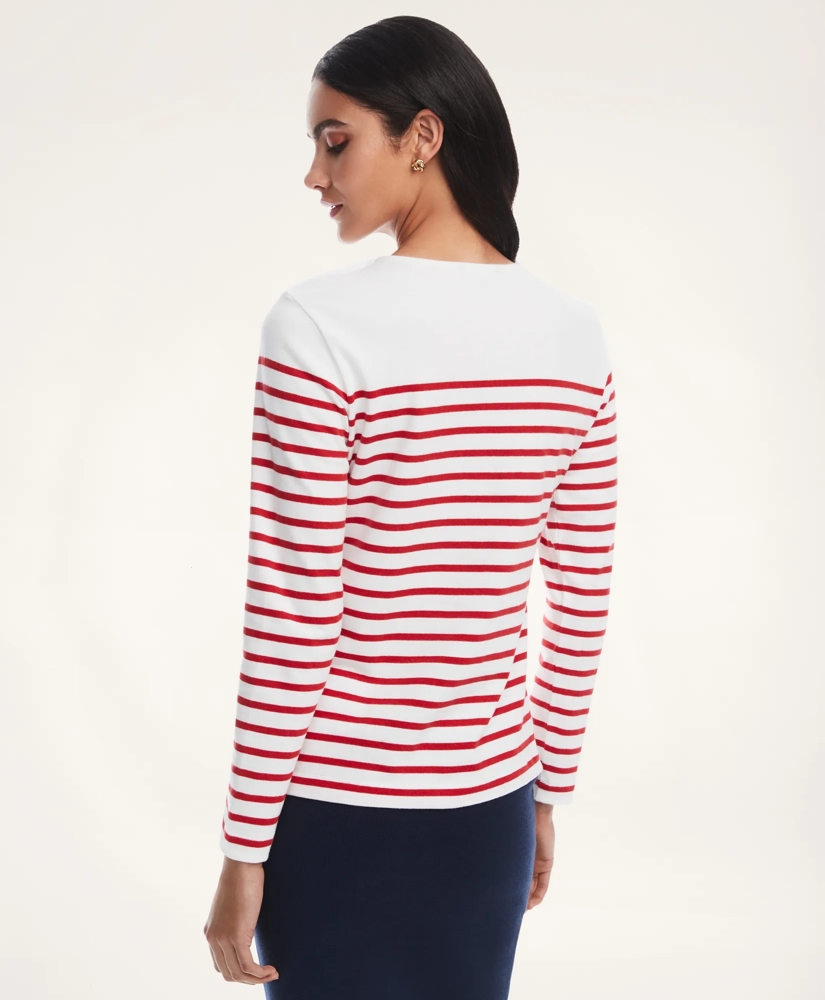 Cotton Mariner Stripe Long Sleeve Tee, image 3