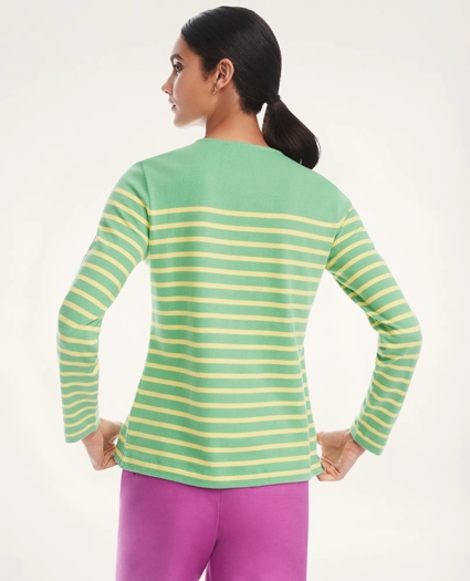 Cotton Mariner Stripe Long Sleeve Tee, image 3
