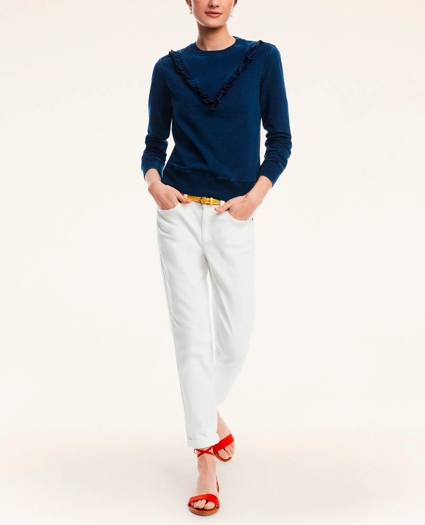 Cotton Indigo Terry Sweatshirt, image 2