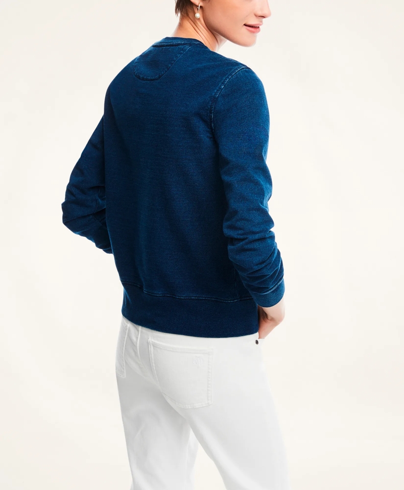 Cotton Indigo Terry Sweatshirt, image 3