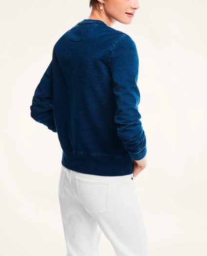 Cotton Indigo Terry Sweatshirt, image 3