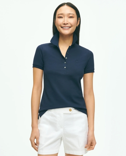 Supima® Cotton Stretch Pique Polo Shirt, image 1
