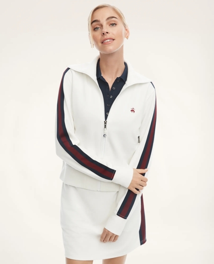 Knit Jersey Full-Zip Tennis Top, image 1
