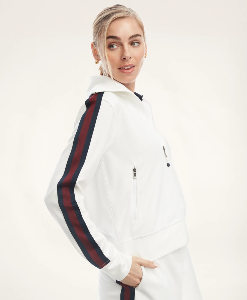 Knit Jersey Full-Zip Tennis Top, image 2