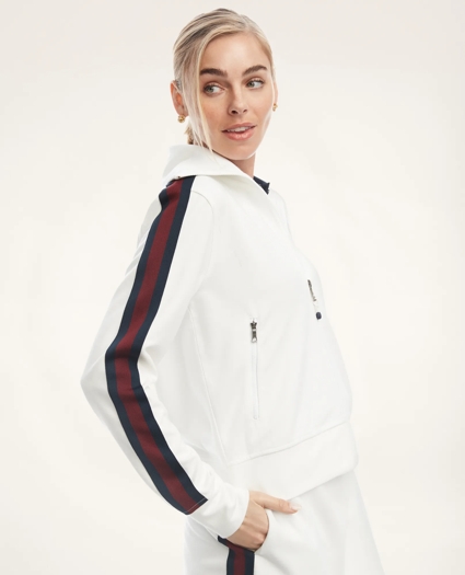 Knit Jersey Full-Zip Tennis Top, image 2