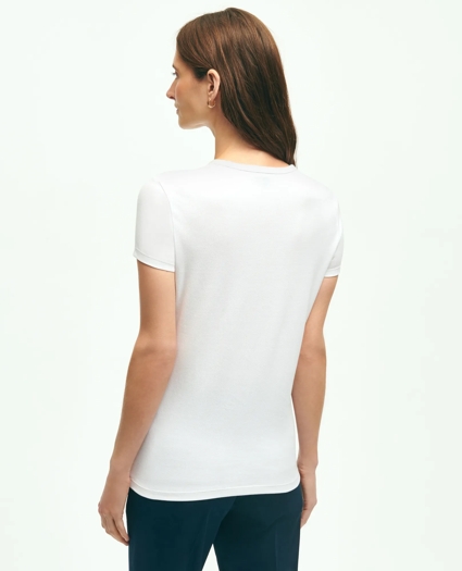 Pique Cotton Needlepoint Tennis T-Shirt, image 3