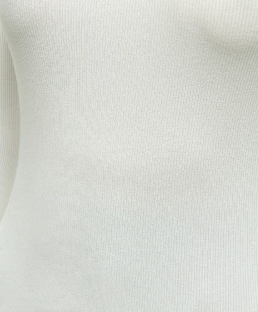 Long Sleeve Jersey Ribbed Scoop Neck Top, image 4