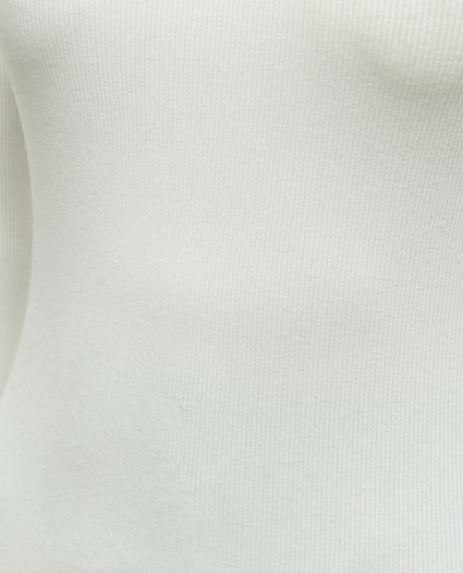 Long Sleeve Jersey Ribbed Scoop Neck Top, image 4