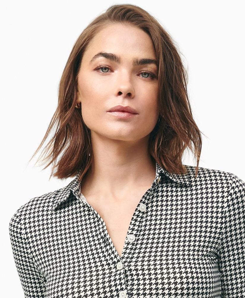 Long Sleeve Patterned Polo, image 4