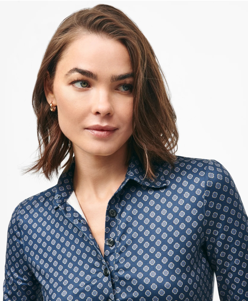 Jersey Polo in Seasonal Print, image 3