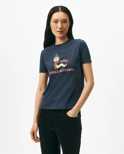 Women's Lunar New Year Cotton Snake Motif T-Shirt, image 1