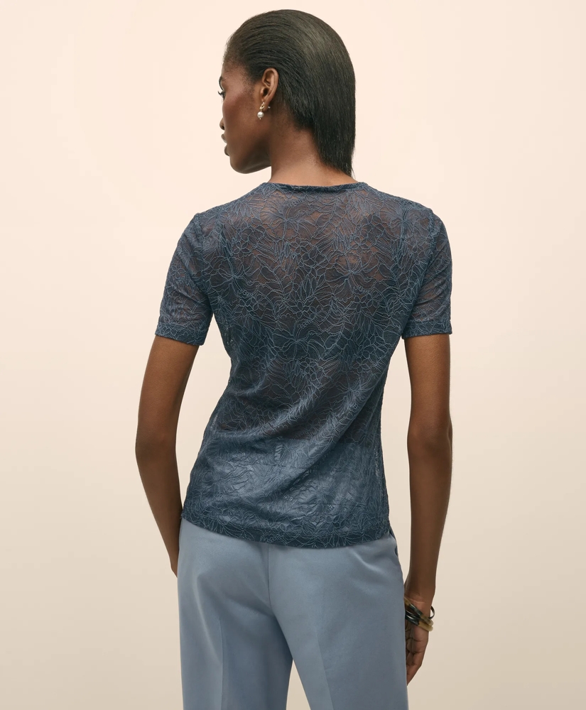 Lace Unlined Short-Sleeve Shirt, image 3