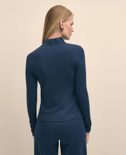 Ruffle V-Neck Long-Sleeve Top, image 4