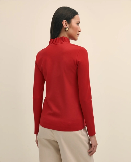 Ruffle V-Neck Long-Sleeve Top, image 4