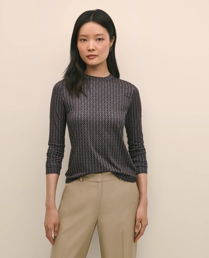 Buttery Soft Long-Sleeve Tee in Horseshoe Print, image 1