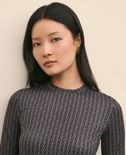 Buttery Soft Long-Sleeve Tee in Horseshoe Print, image 3