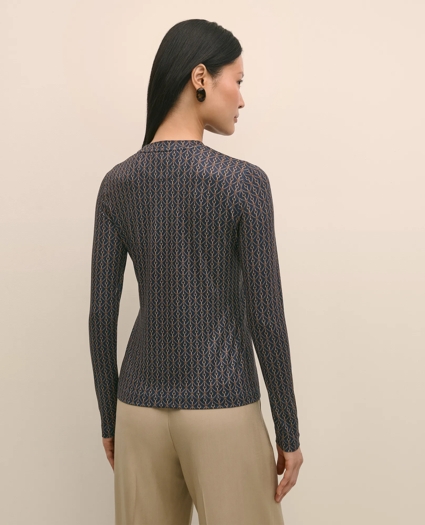 Buttery Soft Long-Sleeve Tee in Horseshoe Print, image 4