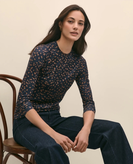 Buttery Soft Long-Sleeve Tee in Abstract Print, image 1