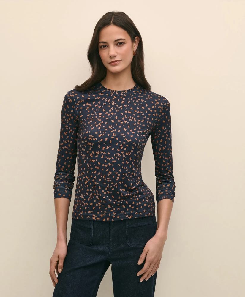 Buttery Soft Long-Sleeve Tee in Abstract Print, image 4