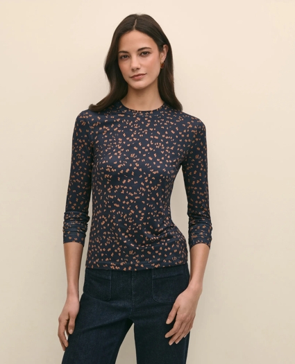 Buttery Soft Long-Sleeve Tee in Abstract Print, image 4