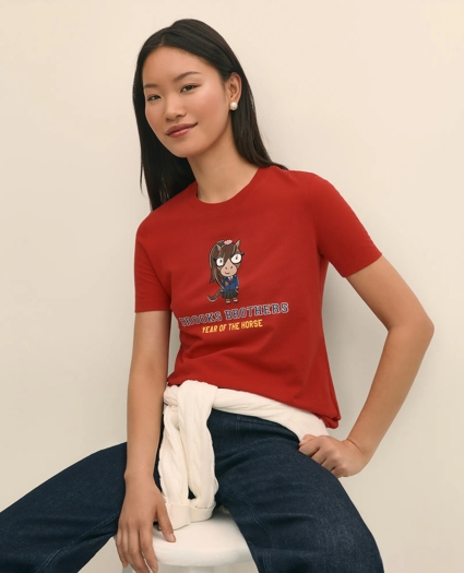 Women's Lunar New Year 100% Cotton Graphic T-Shirt, image 1