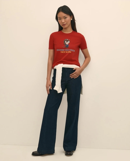 Women's Lunar New Year 100% Cotton Graphic T-Shirt, image 2