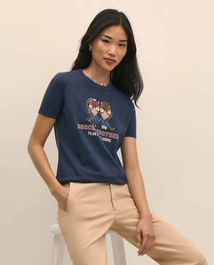 Women's Lunar New Year 100% Cotton Graphic T-Shirt, image 4