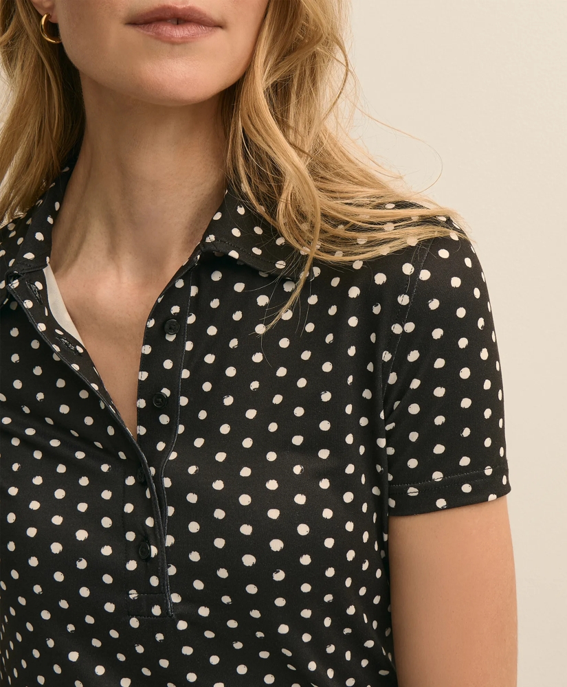 Jersey Dot-Print Polo Shirt, image 3