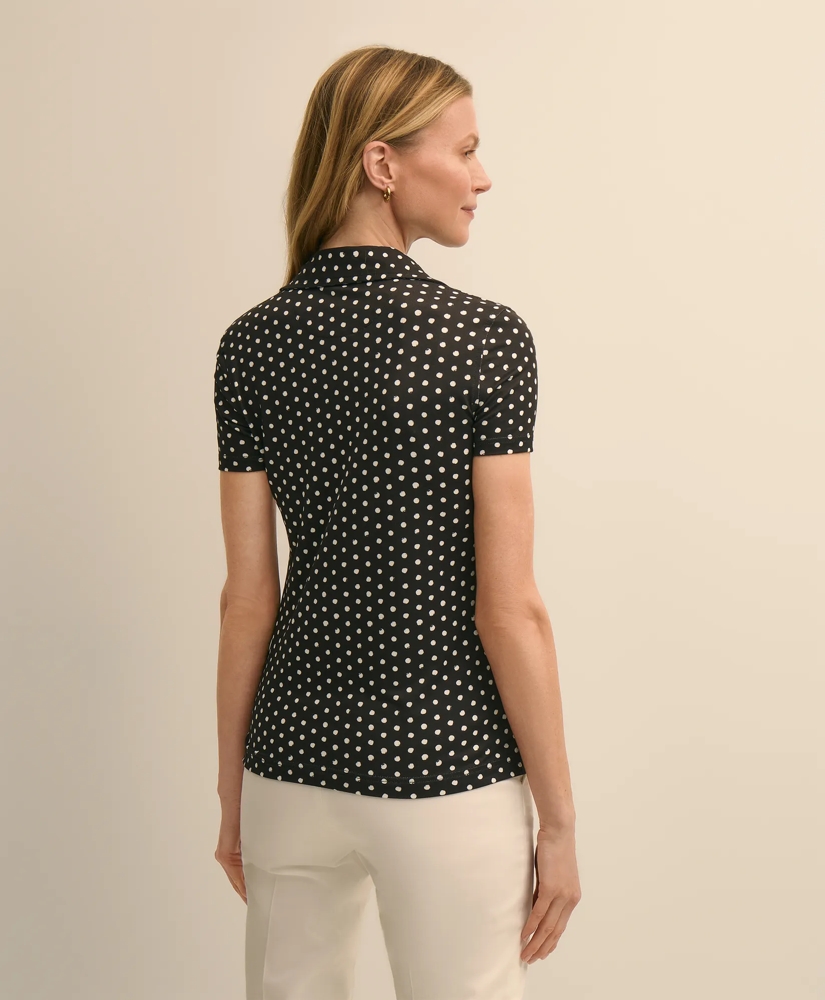 Jersey Dot-Print Polo Shirt, image 4