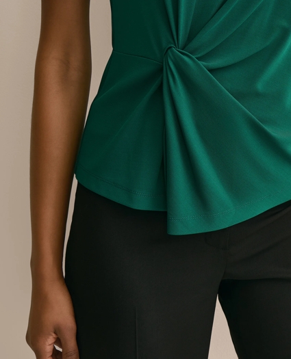 Jersey Sleeveless Waist-Twist Top, image 3