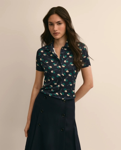 Printed Short-Sleeve Polo Shirt, image 1