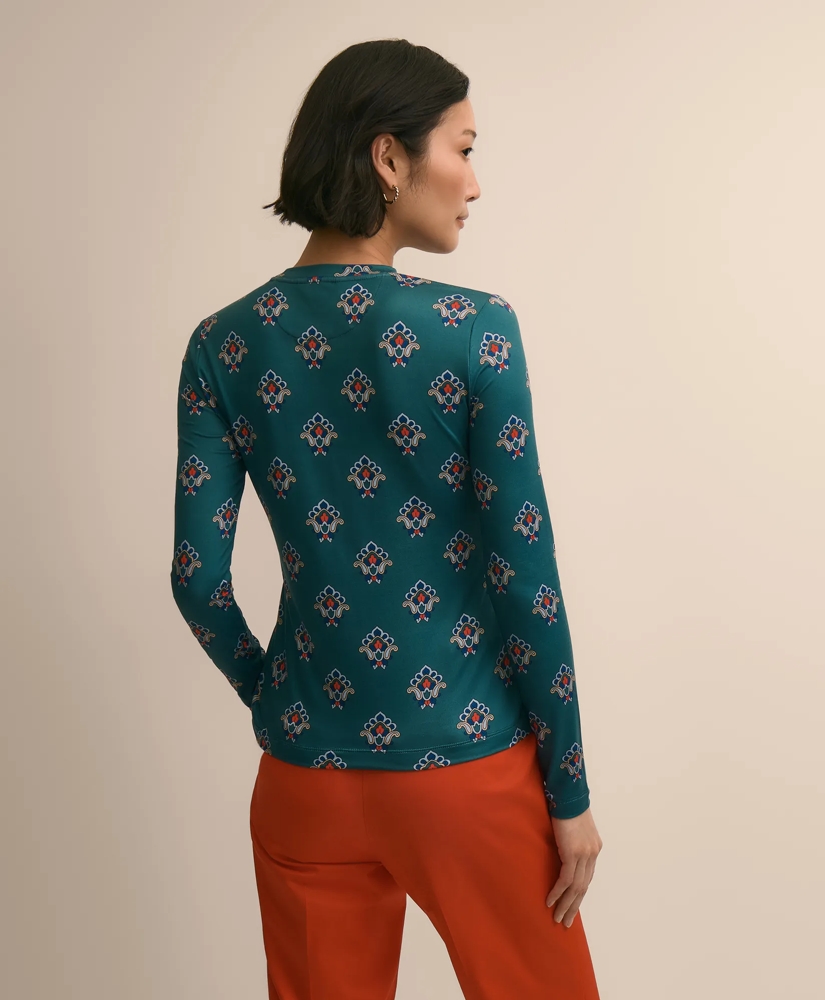 Drapey Printed Long-Sleeve T-Shirt, image 4