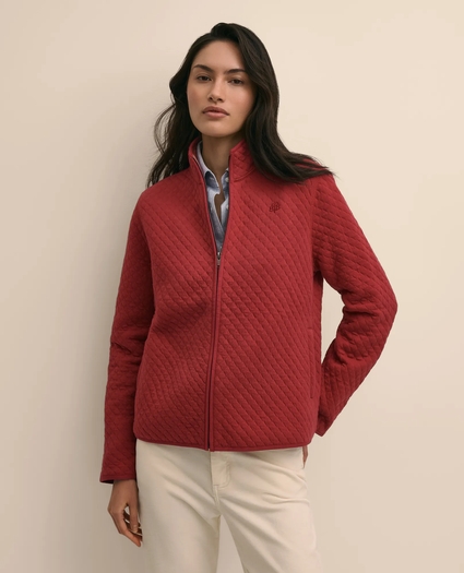 Cotton-Blend Quilted Zip Jacket, image 1