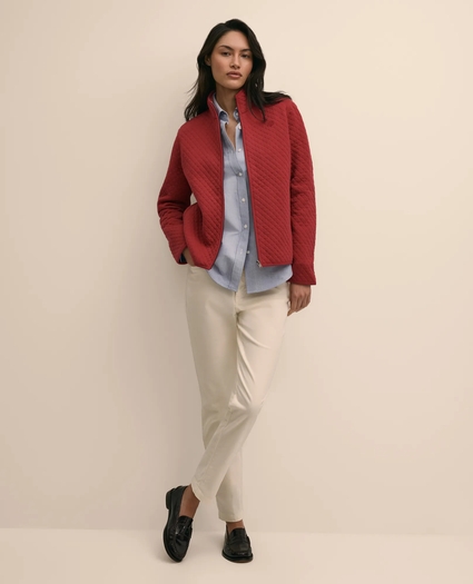 Cotton-Blend Quilted Zip Jacket, image 2