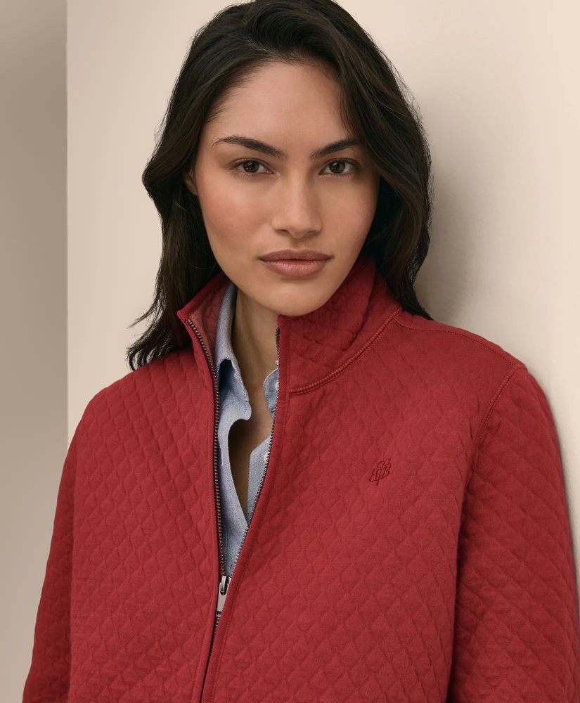 Cotton-Blend Quilted Zip Jacket, image 3