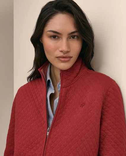 Cotton-Blend Quilted Zip Jacket, image 3