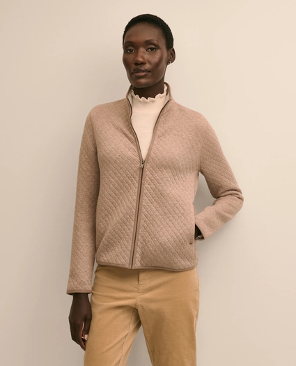 Cotton-Blend Quilted Zip Jacket, image 1