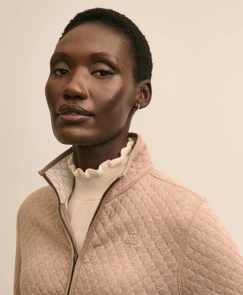 Cotton-Blend Quilted Zip Jacket, image 3