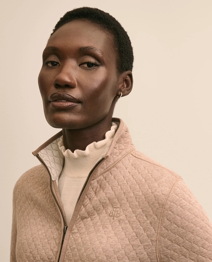 Cotton-Blend Quilted Zip Jacket, image 3