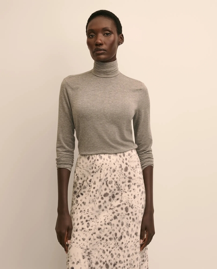Cashmere Blend Shimmer Turtleneck, image 1