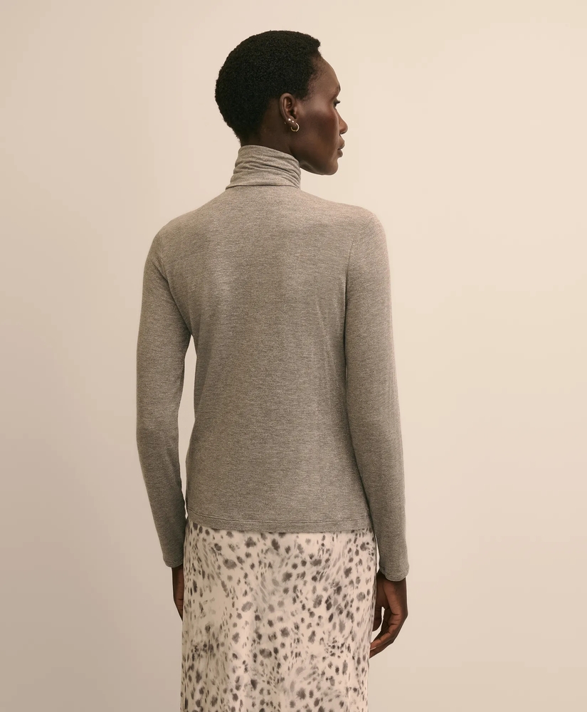 Cashmere Blend Shimmer Turtleneck, image 4