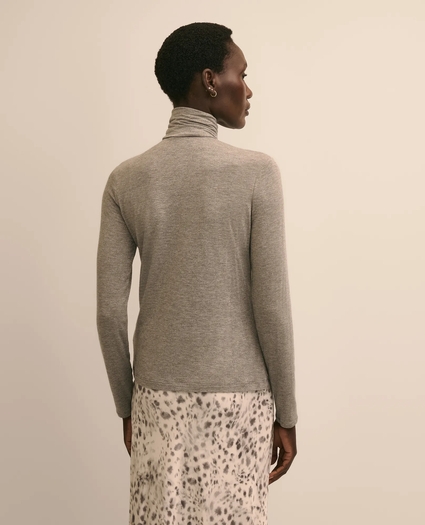 Cashmere Blend Shimmer Turtleneck, image 4