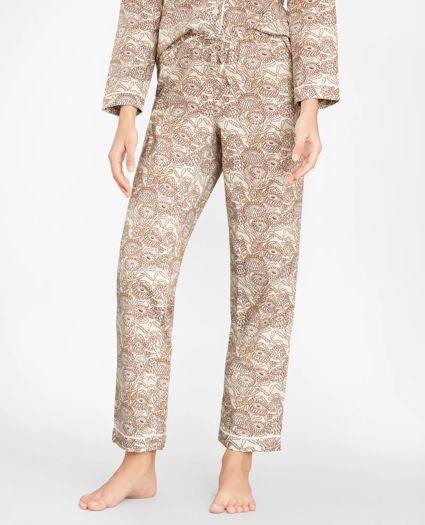 Floral-Print Supima® Cotton Poplin Pajama Set, image 2