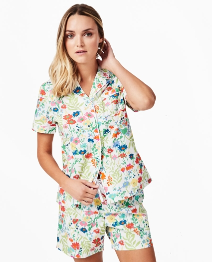 Floral-Print Supima&reg; Cotton Poplin Pajama Set, image 1