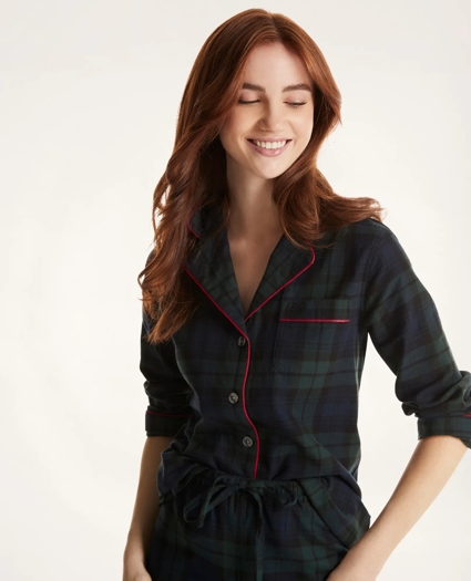 Flannel Tartan Pajama Set, image 1
