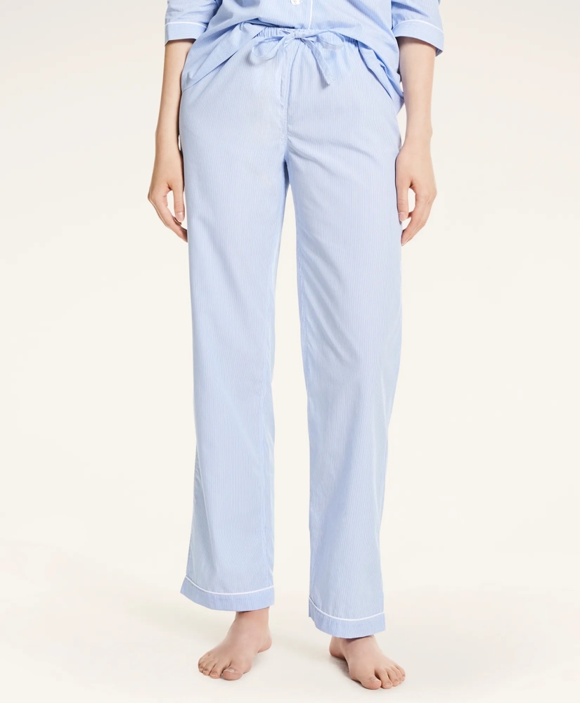 Striped Supima® Cotton Poplin Pajama Set, image 3
