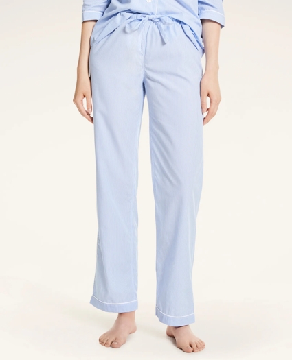 Striped Supima® Cotton Poplin Pajama Set, image 3